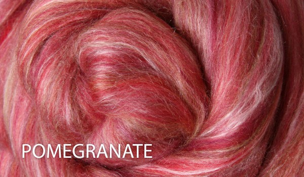 Ashford Kammzug Seide/Merino - Pomegranate