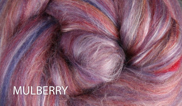 Ashford Kammzug Seide/Merino - Mulberry