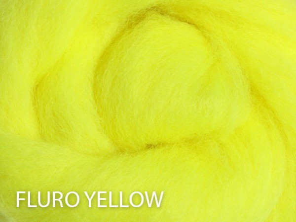 Ashford Kammzug Corriedale - Fluro Yellow