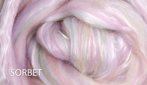 Ashford Kammzug Seide/Merino - Sorbet