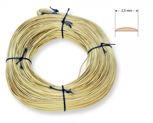 Stuhlflechtrohr Blauband 2,5 mm 1/4 kg