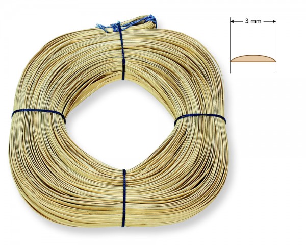 Stuhlflechtrohr Blauband 3 mm 1/4 kg