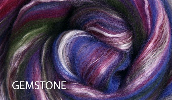 Ashford Kammzug Seide/Merino - Gemstone