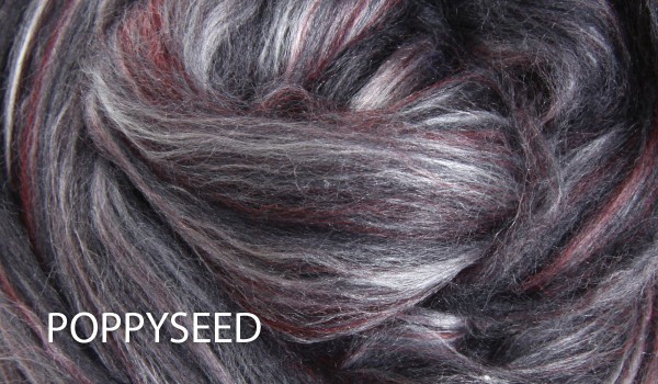 Ashford Kammzug Seide/Merino - Poppyseed